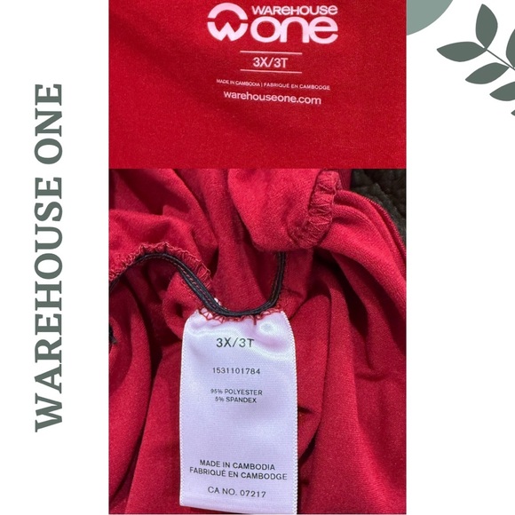 ποΈ3/$40 Flowy, and Fabulous! Warehouse One Jersey Knit Sleeveless Top Red 3X - Picture 5 of 5